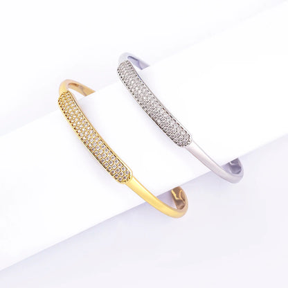 Nidin Light Luxury Women Men Party Birthday Opening Crystal Bracelet Cubic Zirconia Bangles Adjustable Jewelry Gifts Wholesale