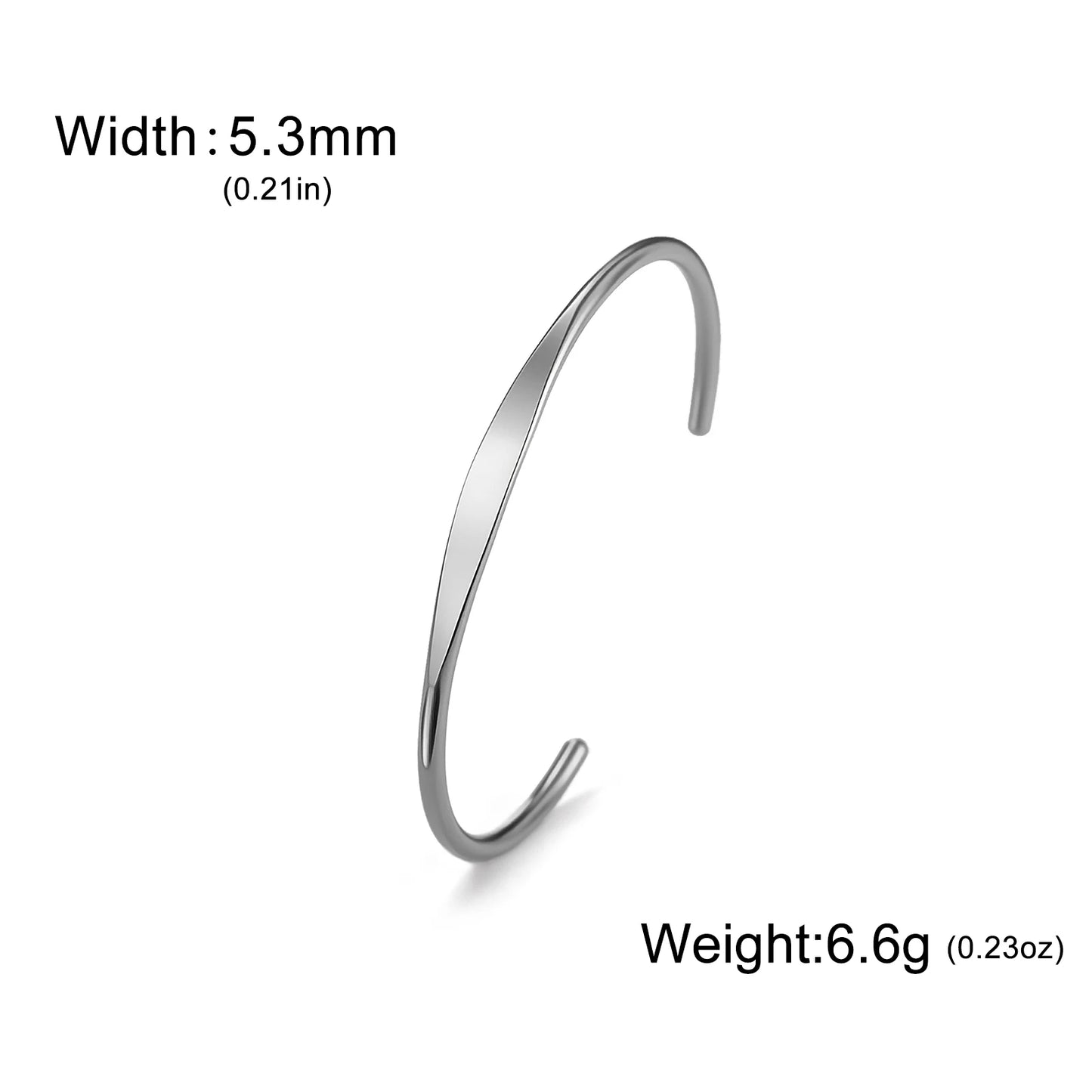 Lucktune Gold Color Plated Open Bangles Adjustable Stainless Steel Women's Hand Bracelets Fashion Minimalist Jewelry Party Gifts