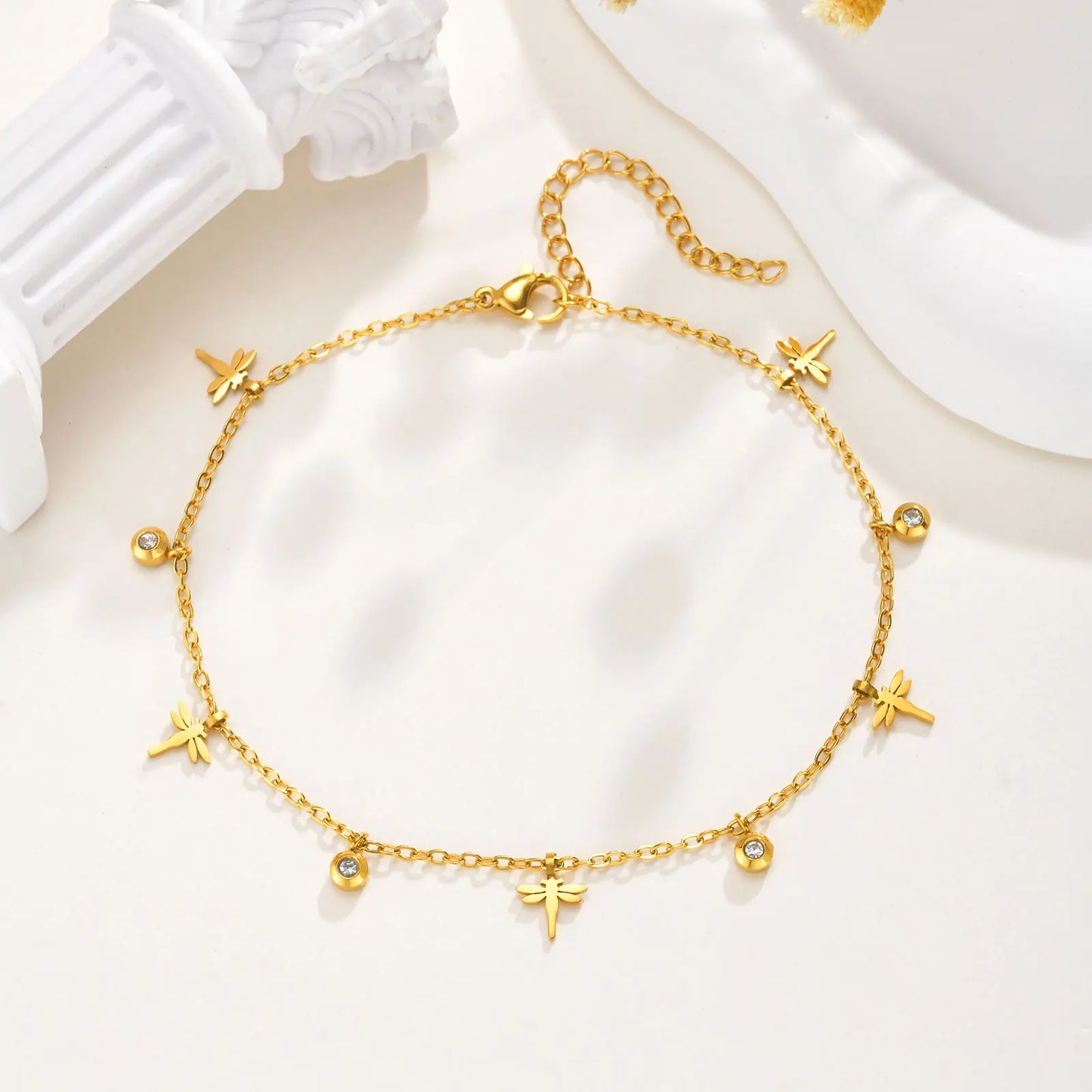 Full-gloss Disc Tassel Anklet for Women Stainless Steel Gold Color  Minimalist Anklets Daily Beach Holiday Jewelry New Trend