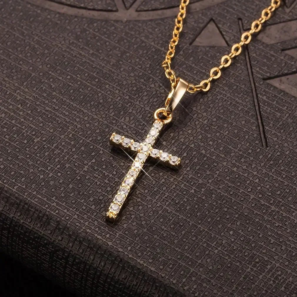 Europe and America Fashion Gold Color Stainless Steel Water Drop Tassel Pendant Necklace for Women Clavicle Chain Paty Jewelry
