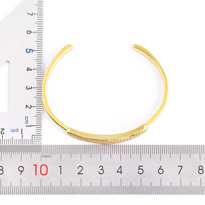 Nidin Light Luxury Women Men Party Birthday Opening Crystal Bracelet Cubic Zirconia Bangles Adjustable Jewelry Gifts Wholesale