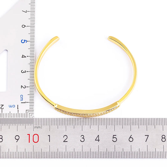 Nidin Light Luxury Women Men Party Birthday Opening Crystal Bracelet Cubic Zirconia Bangles Adjustable Jewelry Gifts Wholesale