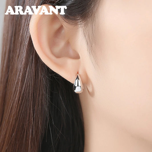 Egg Hoop Earring For Women Fashion Jewelry stainless steel